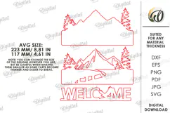 Travel Wall Decor Laser Cut. Wooden Travel Welcome Sign SVG Product Image 2
