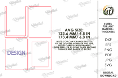 Personalized Folding Frame Laser Cut. Picture Frame SVG Product Image 2