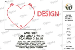 Valentine's Day Front Door Sign Laser Cut. Door Sign SVG Product Image 2