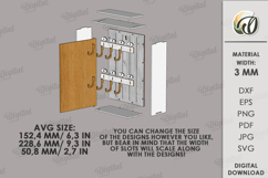 3D Key organizer box Laser Cut. Wooden Key Holder SVG Product Image 2
