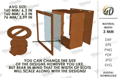 3D Funny Money Bank Laser Cut. Saving Box SVG Product Image 2