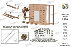 Hideaway Wall Box Organizer Laser Cut.Hidden Storage SVG Product Image 2