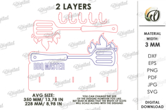 3D Towel Racks Bundle Laser Cut. Summer towel hanger SVG Product Image 3