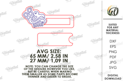 Badge with name window Laser cut. Name Tag SVG Product Image 2