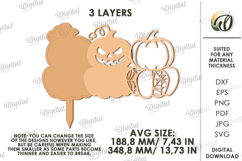 Halloween garden stake laser Cut. Halloween Decor SVG Product Image 2