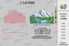 3D Bead Embroidery Stand Laser Cut. Beadwork SVG. Mountain Product Image 2
