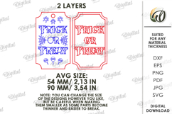 Halloween Wooden Tag Lasercut. Trick or Treat SVG Product Image 2