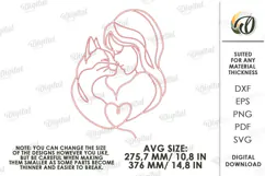 Pet Lover Line Art Decor Laser Cut. Home Wall Decor SVG Product Image 2