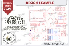 3D Valentine&#039;s House Laser Cut. Valentine Day Gifts SVG Product Image 3