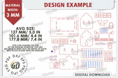 3D Valentine's House Laser Cut. Valentine Day Gifts SVG Product Image 3