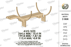 Wine Bottle Holder Laser Cut. Floral Wine Bottle Stand SVG Product Image 2