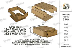 Playing Card Box Laser Cut. Playing Card Organizer SVG Product Image 2