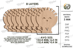 Multi cord holder Laser Cut. Holder Stand SVG Product Image 2