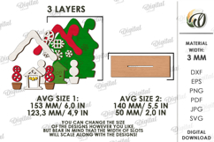 3D Christmas Houses Bundle Laser Cut. Christmas Stand Decor Product Image 2
