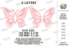 3D Butterfly Laser Cut. Door Knob Hanger SVG Product Image 2