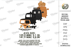 Fall Layered Cars Bundle Laser Cut. Standing Decor SVG Product Image 3