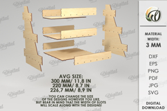 Display Stand Laser Cut. Wooden Stand SVG Product Image 2