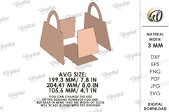 3D Mother's Day Bag Laser cut. Gift Bag SVG Product Image 2