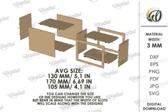 3D Summer fruit fly trap box Laser Cut. Case SVG Product Image 2