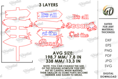 Summer Directional Sign Laser Cut. Summer Decor SVG Product Image 2