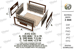 3D Home Organizer Laser Cut. Storage Box SVG Product Image 2
