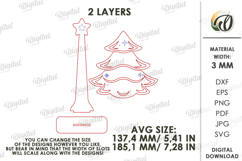 Personalized Family Christmas Trees Bundle Laser Cut Product Image 3