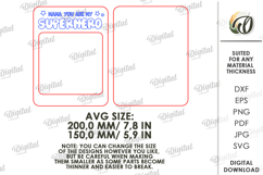 Mother's Day Kids Drawing Plaque Laser Cut. Mom Card SVG Product Image 2