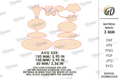Baby Birth Stats Stand Laser Cut. Nursery Stand Decor SVG Product Image 2
