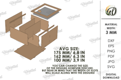 3D Men's accessories box Laser cut. Gift Box SVG Product Image 2