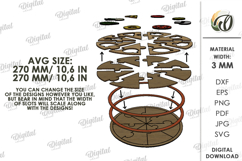 Wooden Puzzle Toy Laser Cut. Kids Montessori Toy SVG Product Image 2
