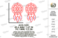 Boho Drop Earrings Laser Cut. Dangle Earrings SVG Product Image 2