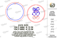 Valentine Coquette Tag Laser Cut. Valentine Gift Tag SVG Product Image 2