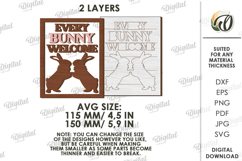 3D Easter Wall Decor Laser Cut. Easter Wall Sign SVG Product Image 2
