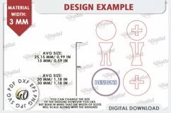 3D Valentine Stamp Laser Cut. Valentine Sign SVG Product Image 3