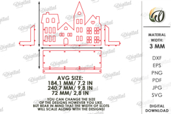 House Candle Holders Bunde Laser Cut. Home decor SVG Product Image 4