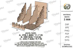 City Organizer Laser Cut. Desk Organizer. Pencil Holder SVG Product Image 2