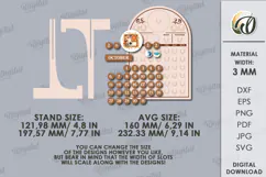 Perpetual Calendar Laser Cut . Wooden Calendar SVG Product Image 7