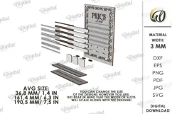 Business Sign Laser Cut. Standing Decor. Price List Sign SVG Product Image 2