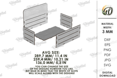 3D Funny Planter Laser Cut. Flower Box. Plant Holder SVG Product Image 2