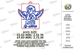 Valentines Wine Bottle Tags Bundle Laser Cut. Wine Tag SVG Product Image 3