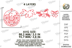 Christmas Layered Ornament Lasercut.Christmas Tree Decor SVG Product Image 2