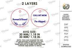 Personalized Pet Collar Tags Bundle Laser Cut. Name Tag SVG Product Image 3