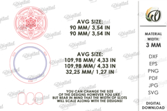 Kitchen Coaster Laser Cut. Drink Coaster With Holder SVG Product Image 2