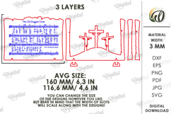 3D Religious Stand Decor Laser Cut. Standing Decor SVG Product Image 2