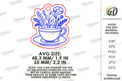 Floral Keychain Laser Cut. Boho Keyring. Flowers SVG Product Image 3