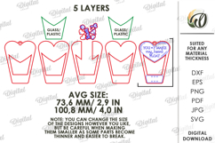 Mason Jar Valentine's Day Ornaments Bundle Laser Cut Product Image 4