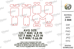 Valentine’s Day Figurine Laser Cut. Stand Decor SVG Product Image 2