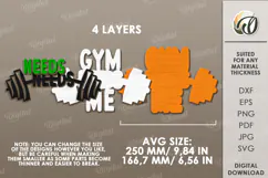 Layered Sport Sign Laser Cut. Sport Wall Decor SVG Product Image 2