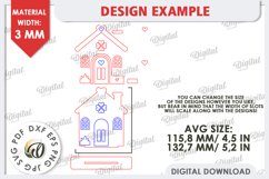 Valentine&#039;s Layered Houses Laser Cut Bundle. 3D Houses SVG Product Image 5