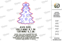 Paintable Christmas ornament Lasercut. Christmas Decor SVG Product Image 2